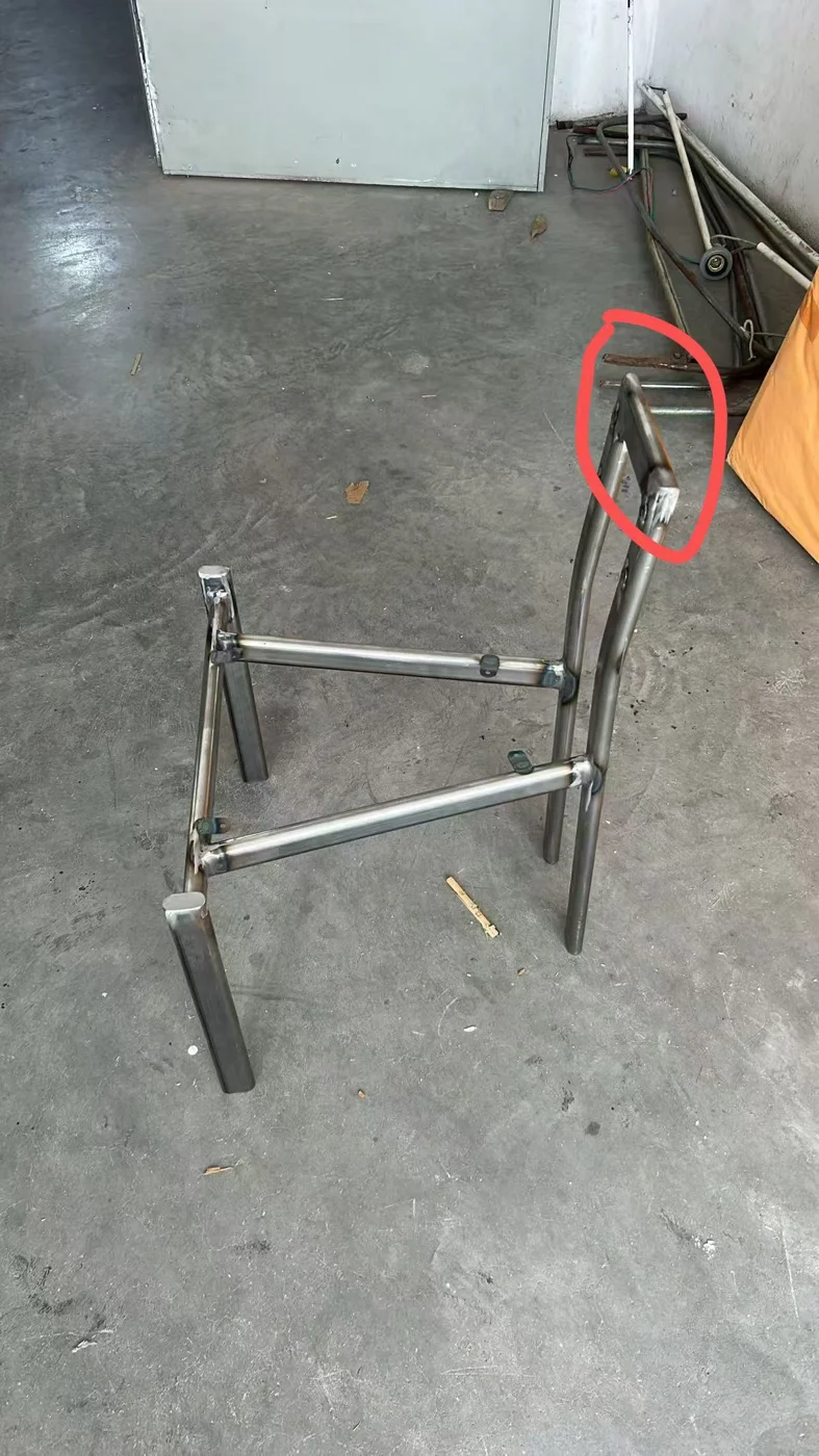 Unupholstered metal stool frame